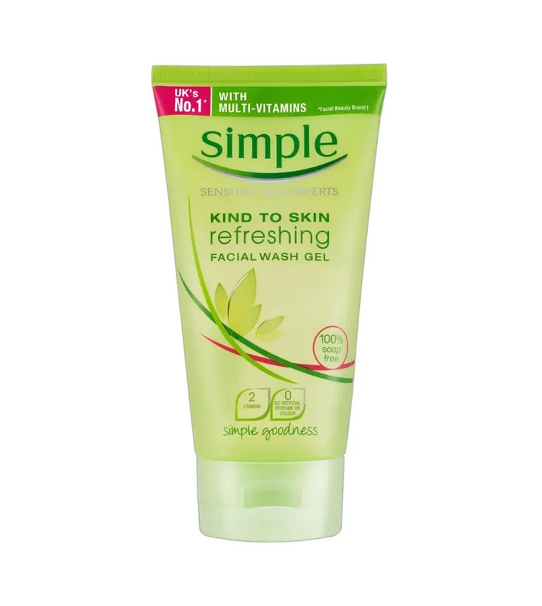 Simple Kind to Skin Refreshing Facial Wash không xà phòng pH cân bằng