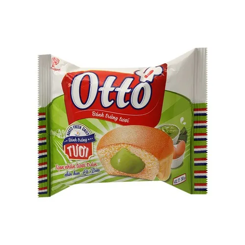 Bánh bông lan Otto nhân kem lá dứa - vị ngọt thanh, thơm mùi lá