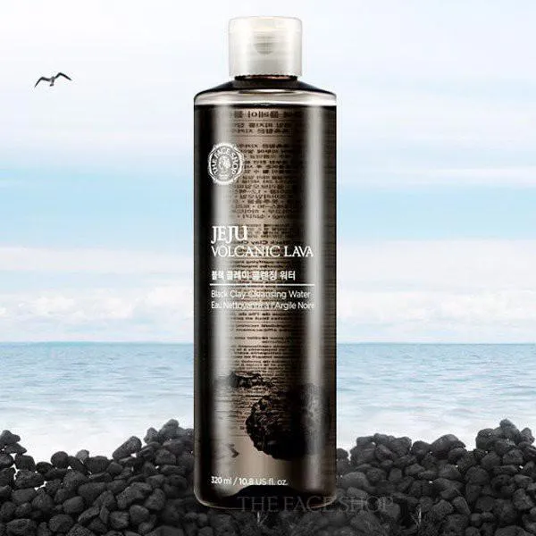 Nước tẩy trang The Face Shop Jeju Volcanic Lava Black Clay Cleansing Water