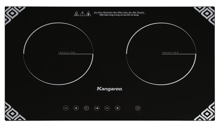 Bếp từ đôi Kangaroo mặt kính nhập khẩu