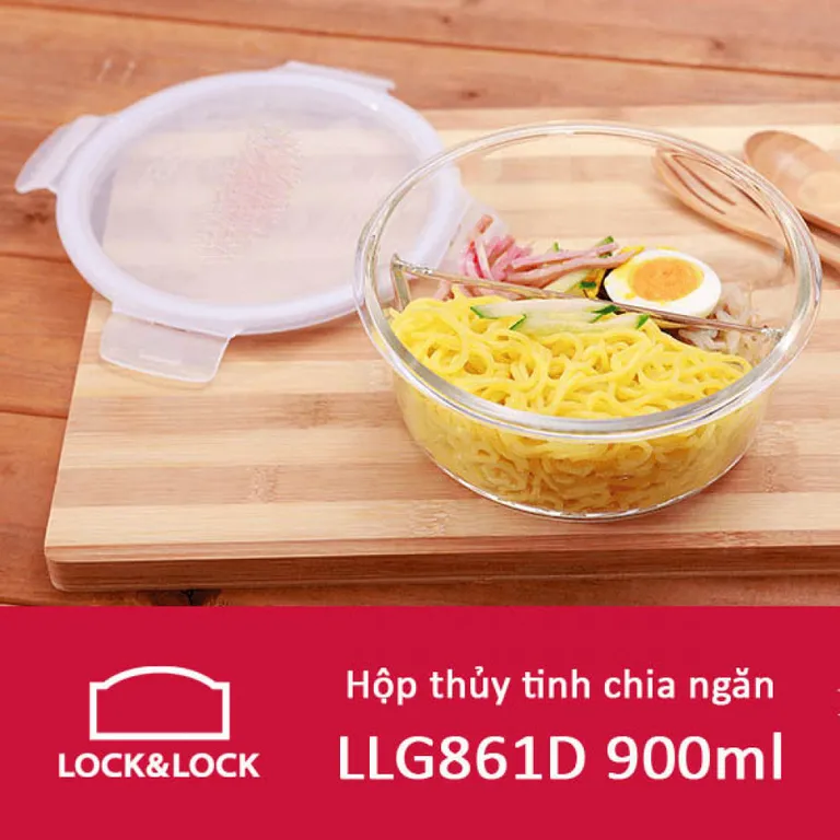 Hộp thủy tinh 2 ngăn Lock&Lock LLG861D 900ml