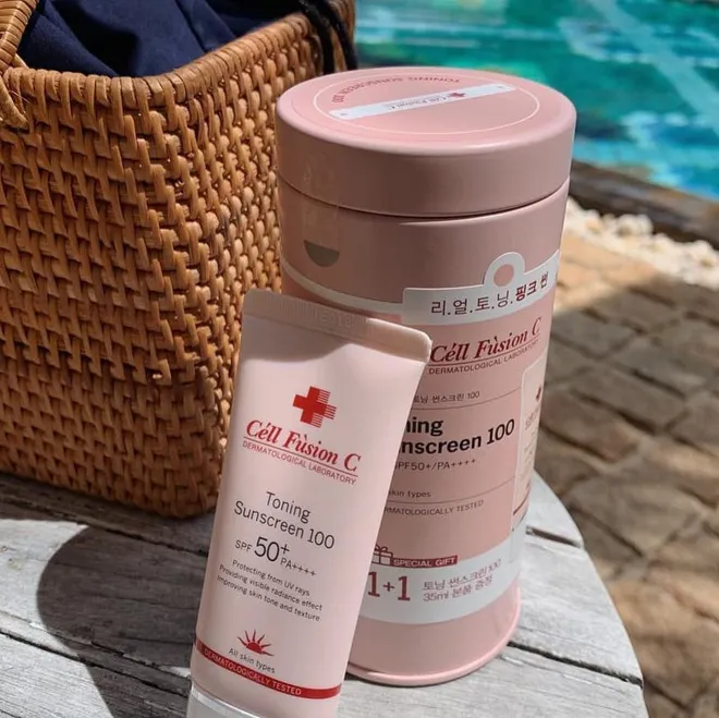 Review kem chống nắng nâng tông da Cell Fusion C thần thánh