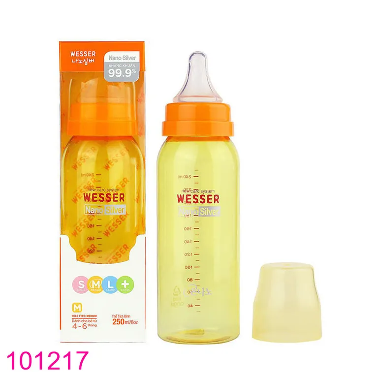 Bình sữa Nano Silver với công nghệ tráng bạc kháng khuẩn