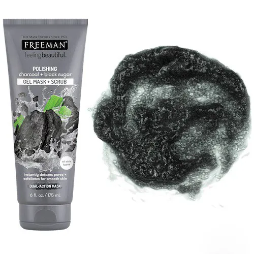 Mặt nạ Freeman Polishing Charcoal & Black Sugar Gel Mask + Scrub