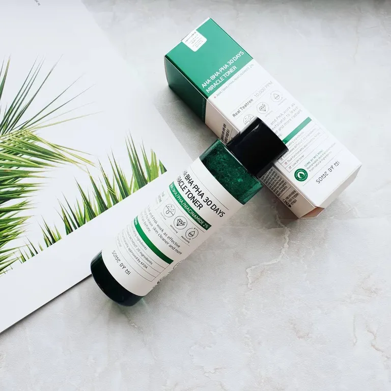 Cách dùng toner Some By Mi AHA BHA PHA bước 1 rửa mặt bước 2 thấm toner bước 3 dưỡng ẩm bước 4 chống nắng