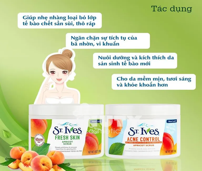 Kem tẩy tế bào chết St.Ives Apricot Scrub