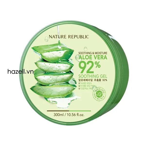 Gel nha đam Nature Republic 10 cách dùng mặt nạ dưỡng ẩm làm dịu cháy nắng tóc môi body móng tay