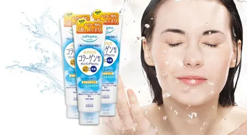 Công dụng sữa rửa mặt Kose Softymo Collagen làm sạch tẩy trang chống lão hóa dưỡng ẩm