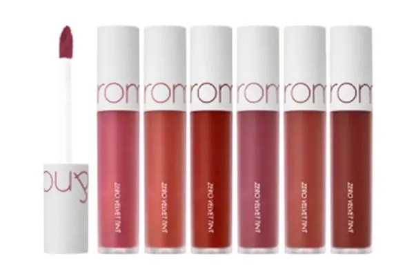 Cận cảnh thiết kế và cọ son Romand Zero Velvet Tint