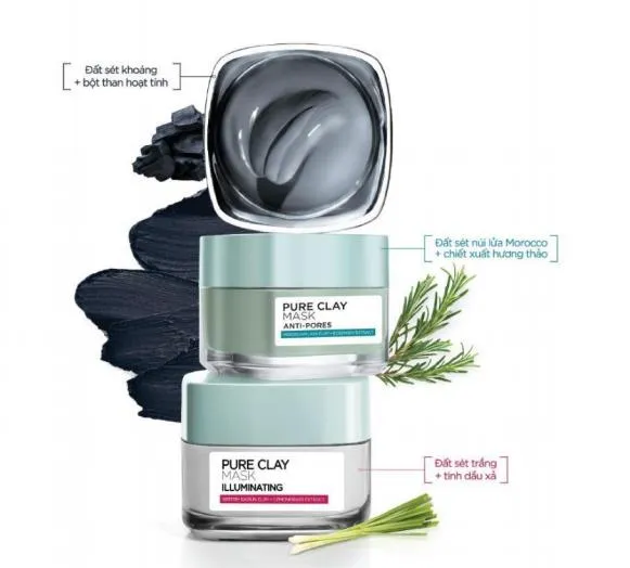 Thiết kế hũ thủy tinh sang trọng của mặt nạ L'Oréal