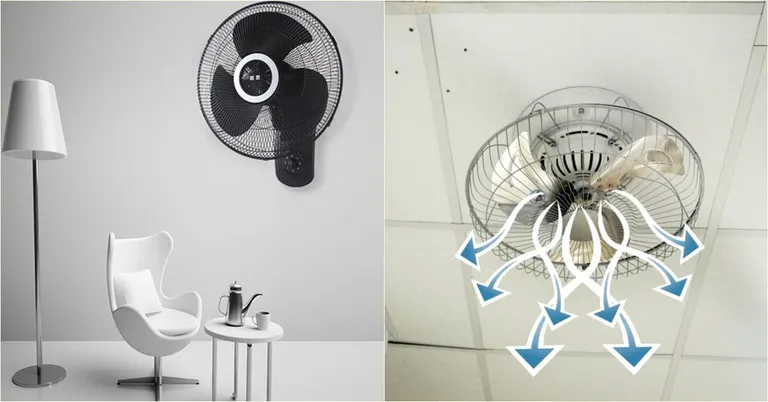 So sánh quạt đảo trần hay quạt treo tường về chất lượng