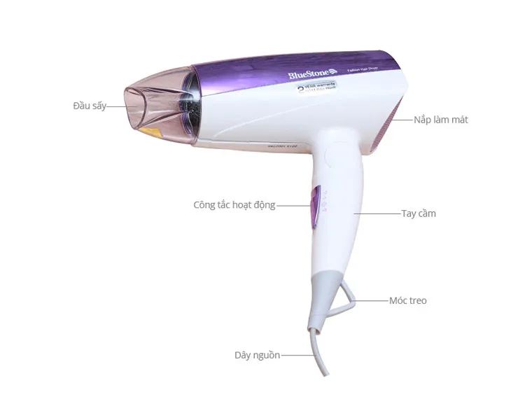 Máy sấy tóc Bluestone với thiết kế hiện đại