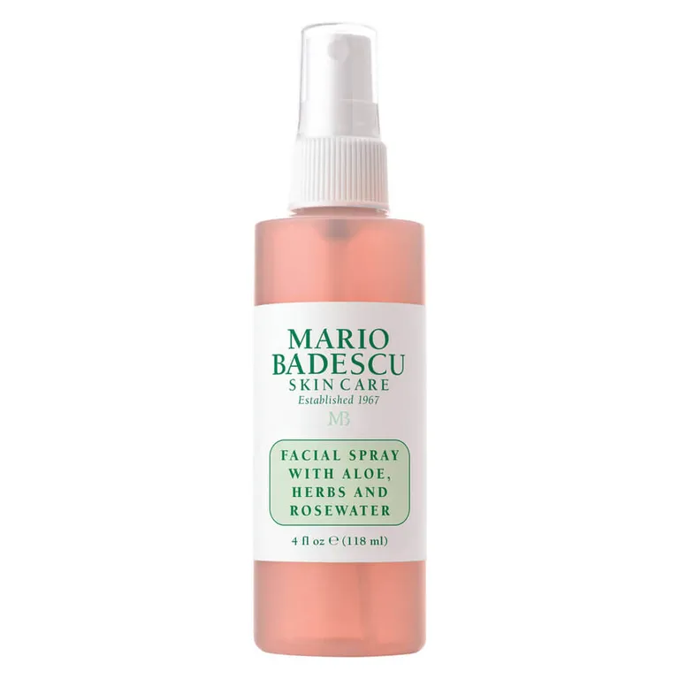 Lọ thủy tinh Mario Badescu Drying Lotion 29ml dạng 2 pha lớp trong suốt phía trên lớp hồng phía dưới nhãn dán đầy đủ thông tin