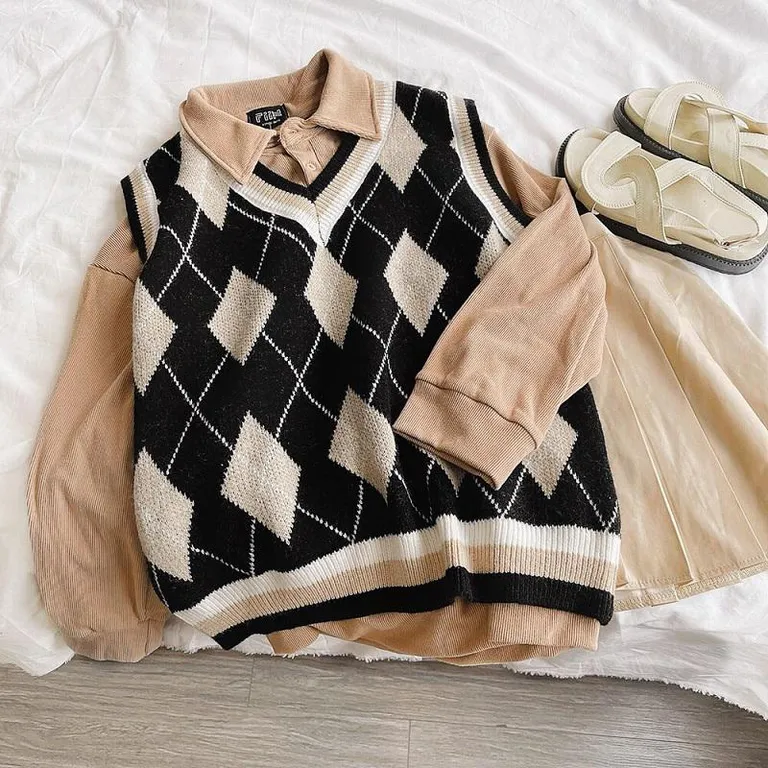 Áo gile ngoài siêu dễ thương